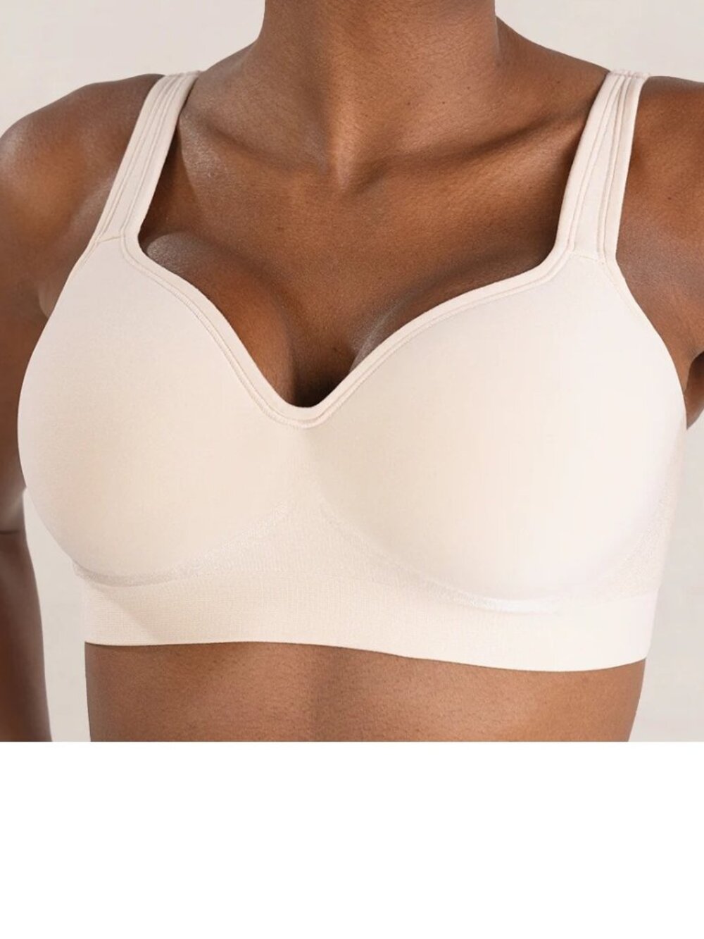 NEW Truekind Supportive Comfort Wireless Shaping Bra Chai XL